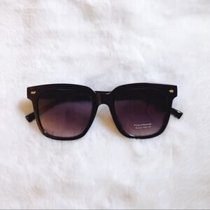 Cora Black Classic Square Sunglasses